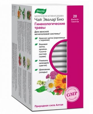 Купить чай эвалар био гинекологические травы, фильтр-пакеты 1,5г, 20 шт бад в Бору