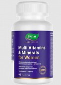 Купить мультивитамины и минералы для женщин эвалар, таблетки покрытые оболочкой, 90шт бад в Бору