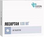 Купить лозартан, таблетки, покрытые пленочной оболочкой 100мг, 90 шт в Бору