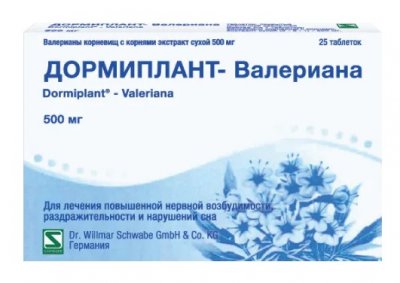 Купить дормиплант-валериана, таблетки покрытые пленочной оболочкой 500мг, 25шт в Бору