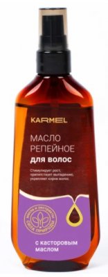 Купить karmel (кармель) масло для волос репейное с касторовым маслом, 100мл в Бору