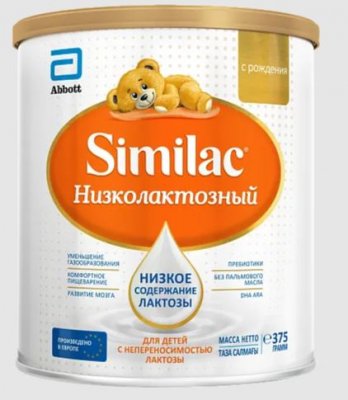 Купить симилак (similac) низколактозный, смесь молочная, с рождения 375г в Бору