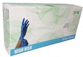 Купить перчатки sfm смотровые нестерильные нитриловые неопудрен текстурир размер s, 25 пар, голубые в Бору