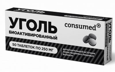Купить уголь биоактивированный консумед (consumed), таблетки 50 шт бад в Бору