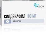 Купить силденафил, таблетки, покрытые пленочной оболочкой 100мг, 4 шт в Бору