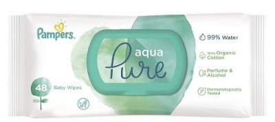 Купить pampers aqua pure (памперс) салфетки влажные, 48шт в Бору