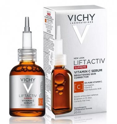 Купить vichy liftactiv supreme (виши) сыворотка концентрованная с витамином с для сияния кожи 20 мл в Бору