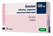 Купить асиглия, таблетки покрытые пленочной оболочкой 100мг, 28шт в Бору