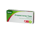 Купить аторвастатин-тева, таблетки, покрытые пленочной оболочкой 20мг, 30 шт в Бору