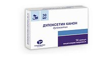 Купить дулоксетин-канон, капсулы кишечнорастворимые 30мг, 14 шт в Бору