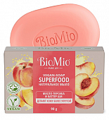 Купить biomio (биомио) bio-soap superfood мыло натуральное с маслом персика и баттером ши 90г в Бору