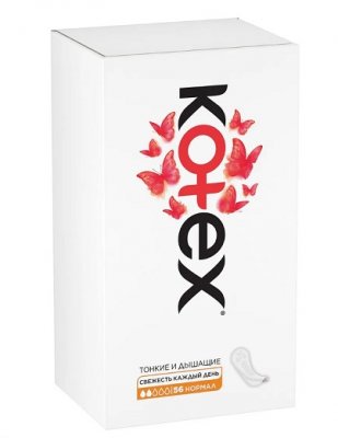 Купить kotex (котекс) прокладки ежедневные нормал 56шт в Бору