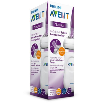 Купить avent (авент) бутылочка для кормления с 6 месяцев natural 330 мл 1 шт (scf036/17) в Бору