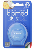 Купить biomed (биомед) зубная нить комплексная объемная кокос и манго, 50м в Бору