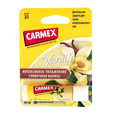 Купить кармекс (carmex) бальзам для губ ваниль, 4,25г spf15 в Бору