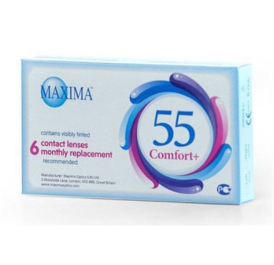 Купить контактные линзы maxima 55 comfort plus №6, -3,75 в Бору