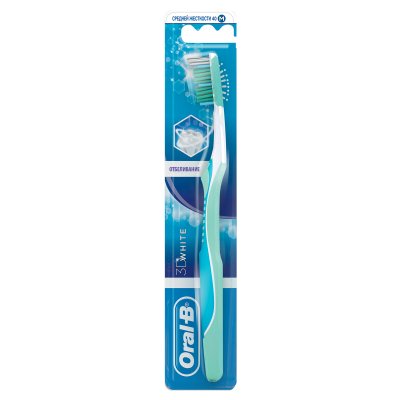 Купить oral-b (орал-би) зубная щетка 3d white отбеливание средняя, 1 шт в Бору