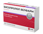 Купить бисопролол-велфарм, таблетки, покрытые пленочной оболочкой 10мг, 30 шт в Бору