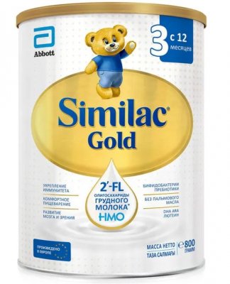 Купить симилак (similac) gold 3 детское молочко с 12 месяцев, 800г в Бору