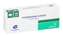 Купить тербинафин-канон, таблетки 250мг, 10 шт в Бору