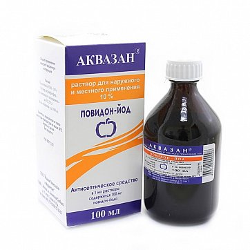 Аквазан, раствор для местного и наружного применения 10%, флакон 100мл