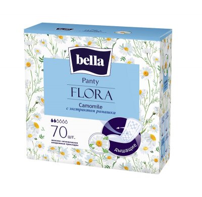 Купить bella (белла) прокладки panty flora с экстрактом ромашки 70 шт в Бору