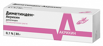 Диметинден-Акрихин, гель для наружного применения 0,1%, 30г