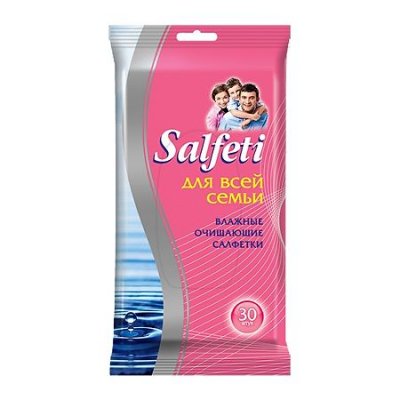 Купить salfeti (салфети) салфетки влажные для всей семьи 30шт в Бору