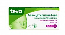 Купить левоцетиризин-тева, таблетки покрытые пленочной оболочкой 5 мг, 30 шт от аллергии в Бору