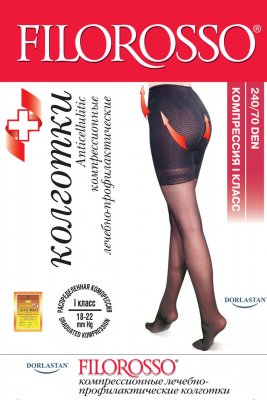 Купить филороссо (filorosso) колготки женские антицеллюлитные 240/70 ден размер 5, черные в Бору