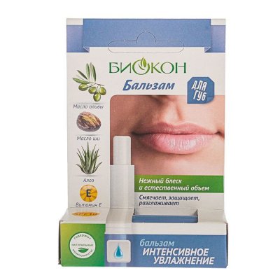 Купить биокон бальзам для губ интенсивное увлажнение 4,6 г в Бору