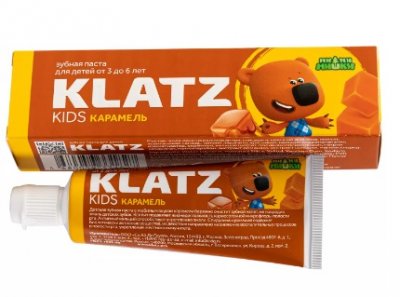 Купить klatz (клатц) зубная паста мимимишки для детей 3-6лет карамель, 40мл в Бору
