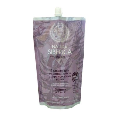 Купить натура сиберика бальзам для окрашенных и поврежденных волос защита и блеск, 500мл в Бору