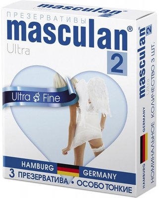 Купить masculan-2 (маскулан) презервативы ультра особо тонкие прозрачные с обильной смазкой 3шт в Бору