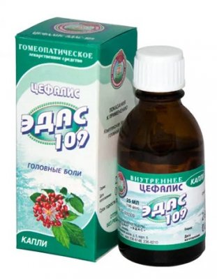 Купить эдас-109 цефалис (головная боль), капли для приема внутрь гомеопатические, 25мл в Бору