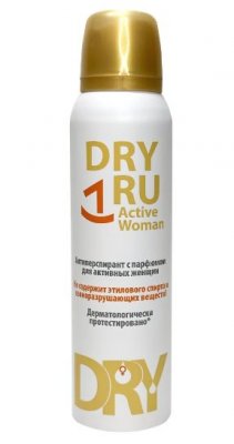 Купить драй ру (dry ru) active woman антиперспирант с парфюмом для активных женщин, аэрозоль 150мл в Бору