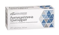 Купить ампициллина тригидрат, таблетки 250мг, 20 шт в Бору