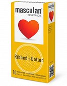 Купить masculan (маскулан) презервативы с колечками и пупырышками ribbed+dotted 10 шт в Бору