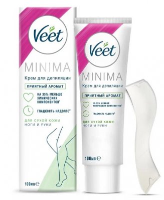 Купить veet minima (вит) крем для депиляции для сухой кожи, 100мл в Бору