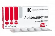 Купить левомицетин, таблетки 500мг, 10 шт в Бору
