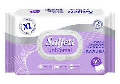 Купить salfeti (салфети) полотенца влажные очищающие универсальные, 60 шт в Бору