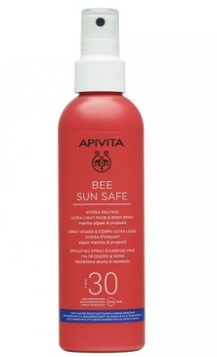 Купить apivita (апивита) bee sun safe спрей для лица и тела ультралегкий солнцезащитный тающий, 200 мл spf30 в Бору
