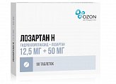 Купить лозартан-н, таблетки, покрытые пленочной оболочкой 50мг+12,5мг, 90 шт в Бору