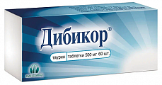 Купить дибикор, таблетки 500мг, 60 шт в Бору
