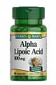 Купить nature's bounty (нэйчес баунти) альфа-липоевая кислота 100мг, капсулы 60 шт бад в Бору