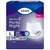 Купить tena proskin pants night super (тена) подгузники-трусы размер l, 10 шт в Бору