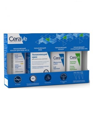 Купить cerave (цераве) набор интенсивное увлажнение увлажняющий крем 50 мл + 3 мини-продукта в Бору