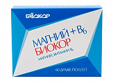 Купить магний+в6 биокор, драже 550мг, 60 шт бад в Бору