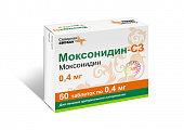 Купить моксонидин-сз, таблетки, покрытые пленочной оболочкой 0,4мг, 60 шт в Бору
