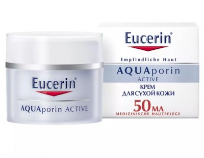 Купить eucerin aquaporin active (эуцерин) крем для лица для чувствительной и сухой кожи интенсивное увлажнение 50 мл в Бору